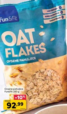 Ovsene pahuljice Fun&Fit 250 g