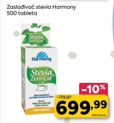Zaslađivač stevia Harmony