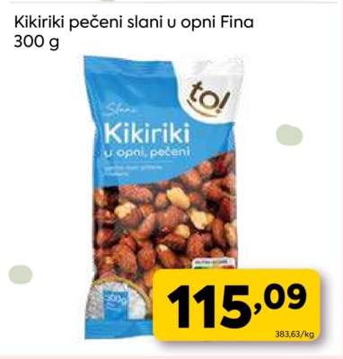 Kikiriki pečeni slani u opni Fina 300 g