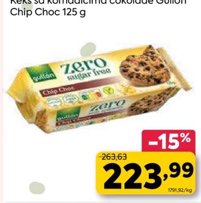 Keks sa komadićima čokolade Gullón Chip Choc 125 g
