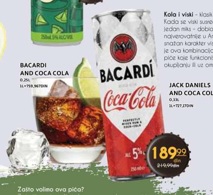JACK DANIELS AND COCA COLA