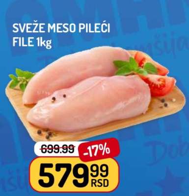 Svěže Meso Pilecí File 1kg
