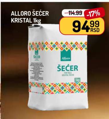 ALLORO ŠEĆER KRISTAL 1kg