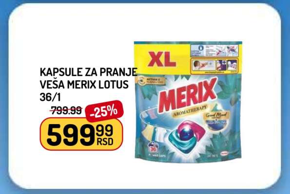 Kapsule za pranje Vesa Merix Lotus 36/1