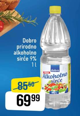 Dobro prirodno alkoholno sirće 9% 1L