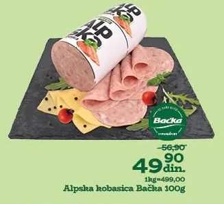 Alpska kobasica Bačka 100g
