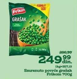 Smrznuto povrće grašak Frikom 700g