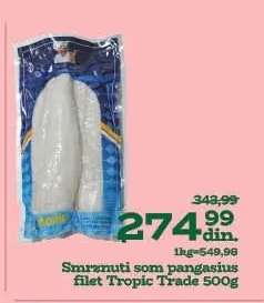 Smrznuti som pangasius filet Tropic Trade 500g
