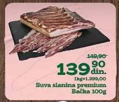 Suva slanina Premium Bačka 100g