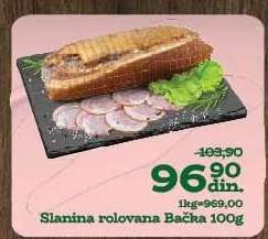 Slanina rolovana Bačka 100g