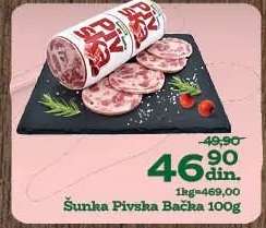 Šunka Pivska Bačka 100g