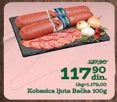 Kobasica ljuta Bačka 100g