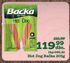 Hot Dog Bačka 205g