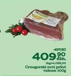 Crnogorski suvi pršut vakum 100g