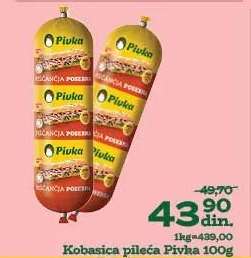 Kobasica pileća Pivka 100g
