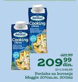 Pavlaka za kuvanje Meggle 20% m.m. 200ml