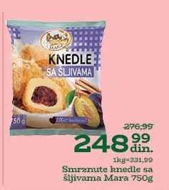 Smrznute knedle sa šljivama Mara 750g