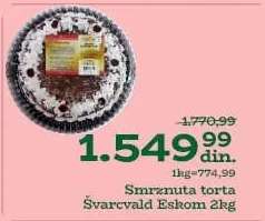 Smrznuta torta Švarcvald Eksom 2kg
