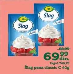 Šlag pena classic C 40g