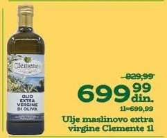Ulje maslinovo extra virgine Clemente 1l