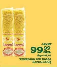 Testenina zob kocka Borzal 200g