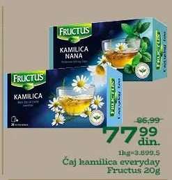 Čaj kamilica everyday Fructus 20g