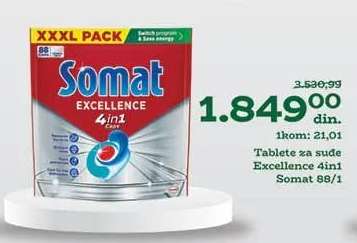 Tablete za sudove Excellence 4in1 Somat 88/1