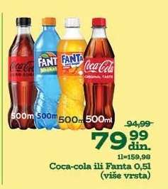 Coca-cola ili Fanta 0,5l