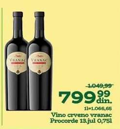 Vino crveno vranac Procorde 13.jul