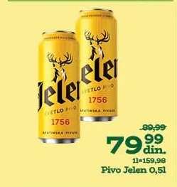 Pivo Jelen 0,5l