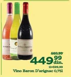 Vino Baron D'arignac 0,75l