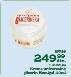 Krema univerzalna glicerin Hemigal 110ml