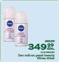 Deo roll-on pearl beauty Nivea 50ml