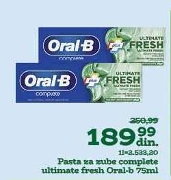 Pasta za zube complete ultimate fresh Oral-B 75ml