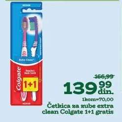 Četkica za zube Extra Clean Colgate 1 1 gratis