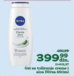 Gel za tuširanje creme i aloa Nivea 650ml