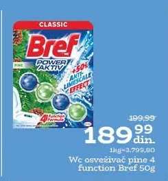 Wc osveživač pine 4 function Bref 50g