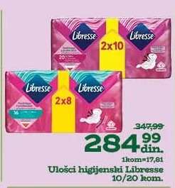 Ulošci higijenski Libresse 10/20 kom.