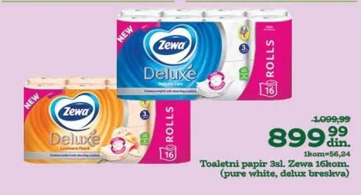 Toaletni papir 3sl. Zewa 16kom.