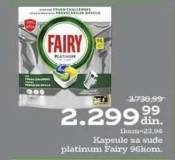 Kapsule za sude platinum Fairy 96kom.