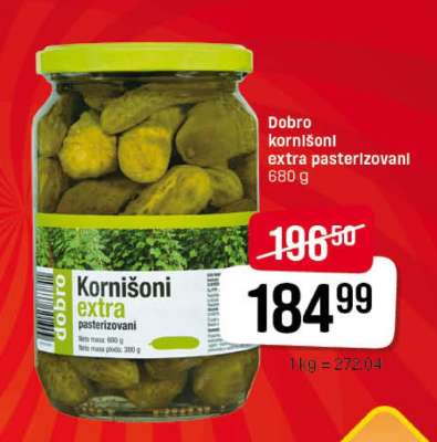Dobro kornišoni extra pasterizovani