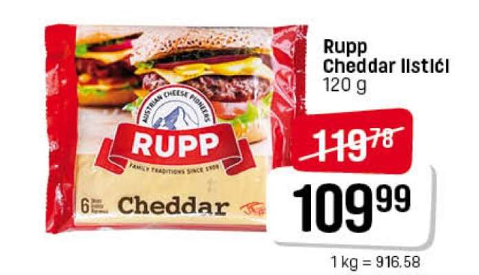 Rupp Cheddar plátky