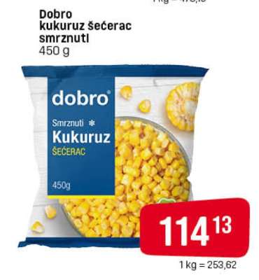 Dobro kukuruz šećerac smrznut
