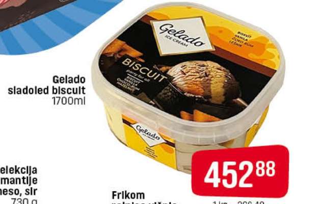 Gelado sladoled biscuit