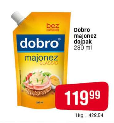 Dobro majonéz doypak