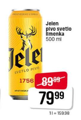 Jelen pivo svetlo limenka