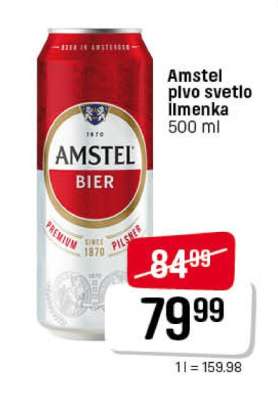 Amstel pivo svetlo limenka