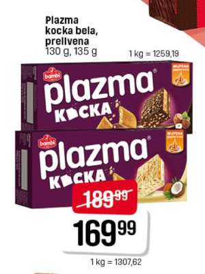 Plazma kocka bela, prellvena