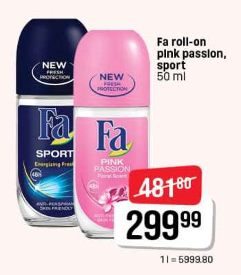 Fa roll-on pink passion, sport