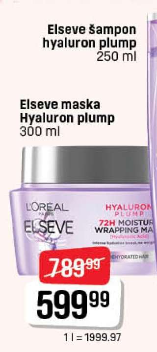 Elseve maska Hyaluron plump 300 ml